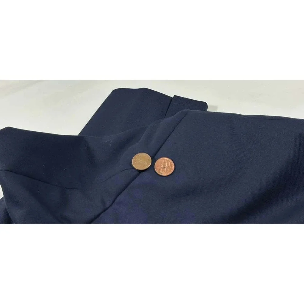 Malibu Clothes Beverly‎ Hills Navy Blue Gold Button Blazer Sport Coat Mens 42R